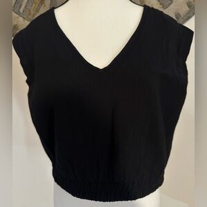 a new day Black V-Neck Blouse
